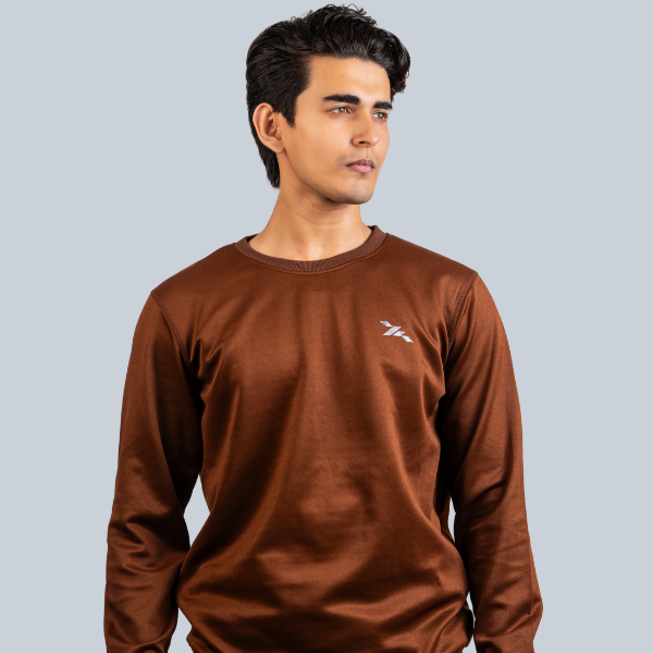 zyan sweatshirt rust brown 1